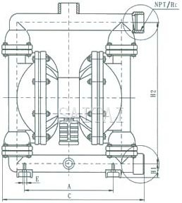 Stainless teel diaphragm pump System connection schematic diagram