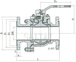 Q41F46/F3-10/16/25C、10P  ANSI:150Lb  300Lb结构图