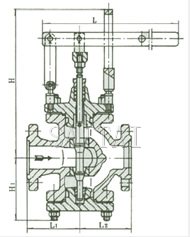 Y43H 活塞式杠杆减压阀总装图
